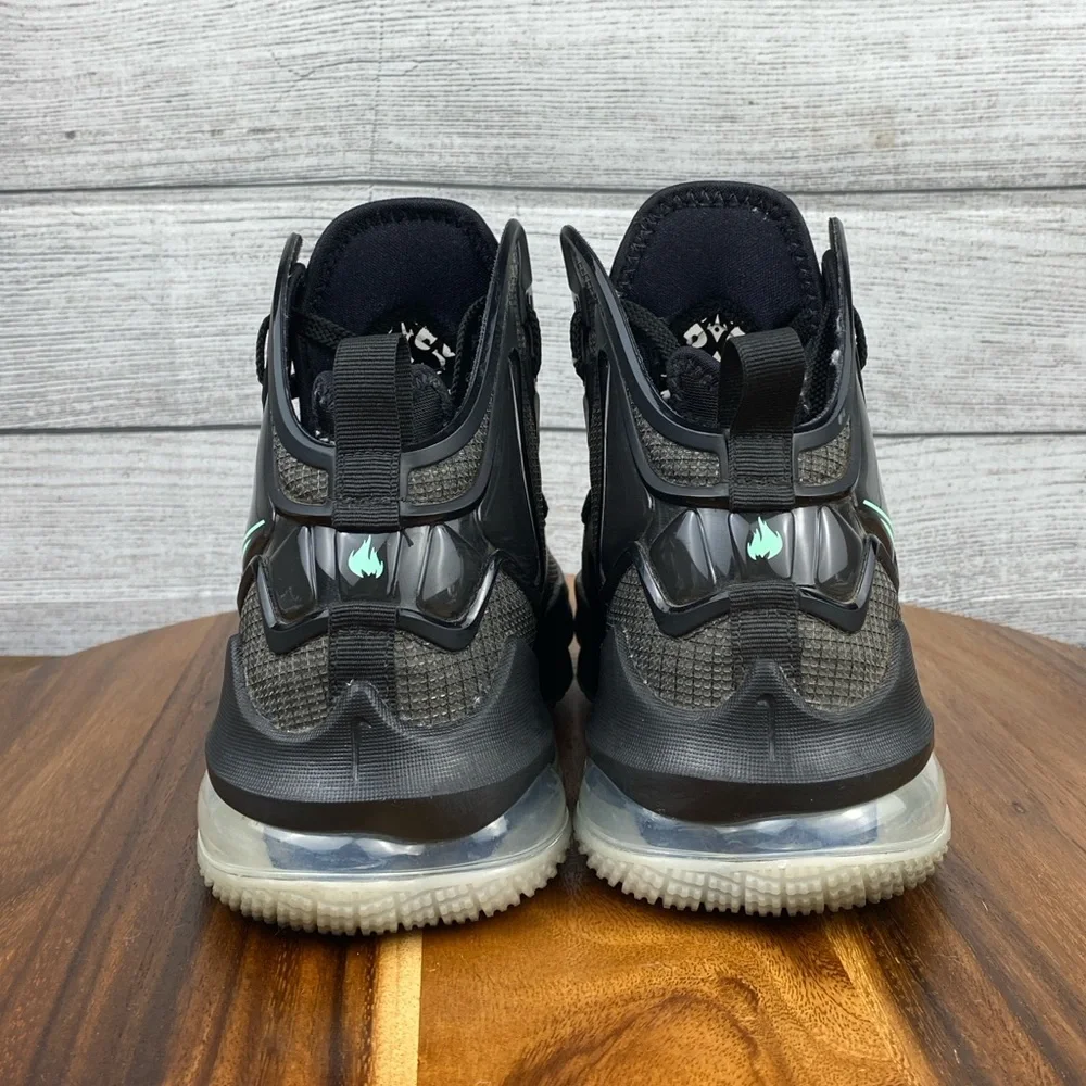 Nike LeBron 19 Black Aqua Basketball Shoe DD0418-003 Youth Sneaker Size 5.5